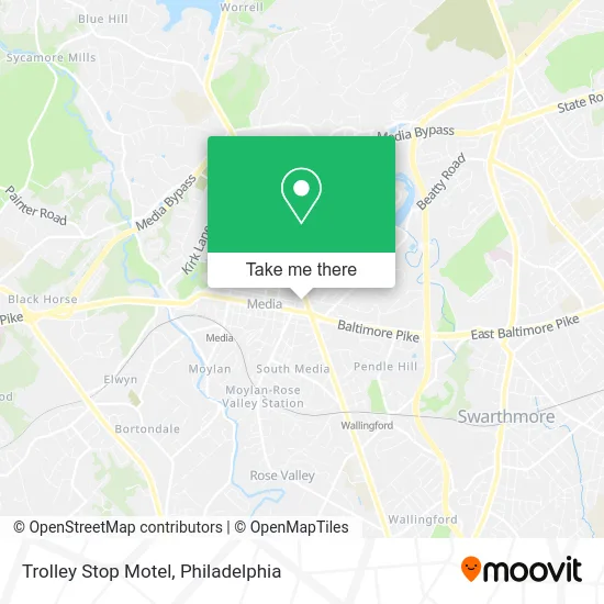 Trolley Stop Motel map