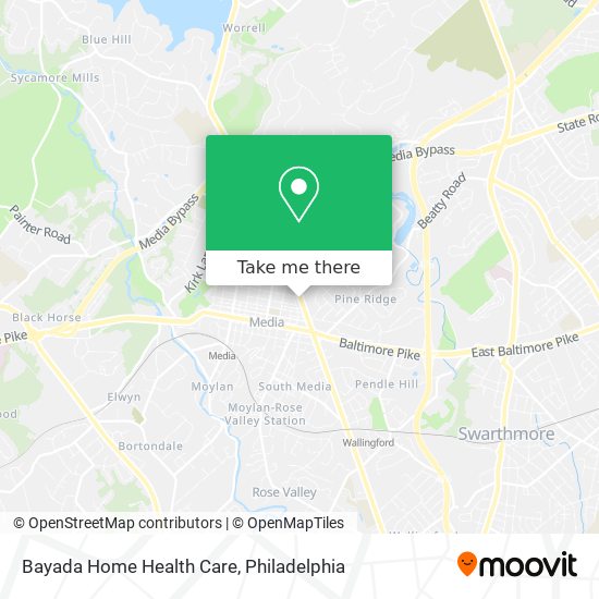 Bayada Home Health Care map