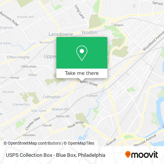 Mapa de USPS Collection Box - Blue Box