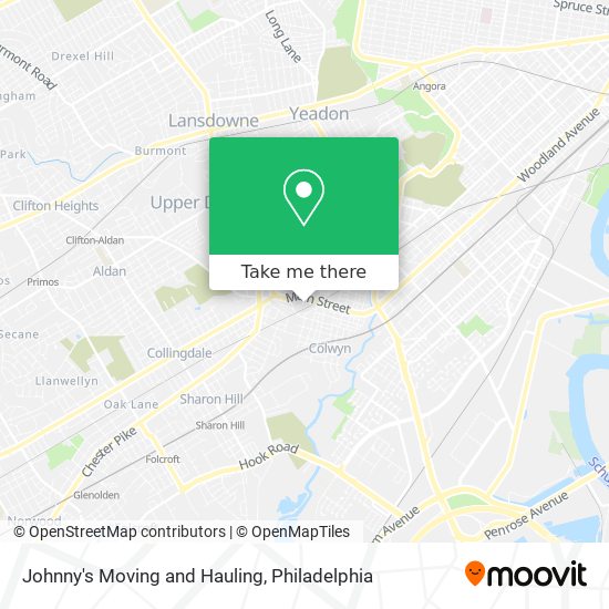 Johnny's Moving and Hauling map