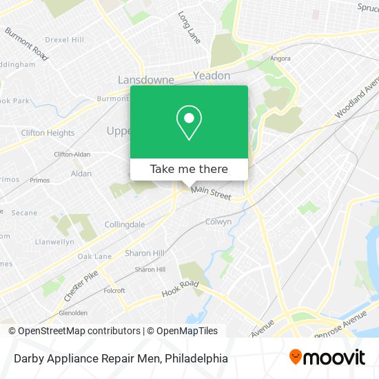 Mapa de Darby Appliance Repair Men