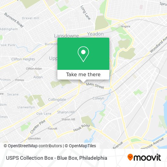 USPS Collection Box - Blue Box map