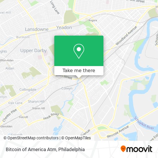 Mapa de Bitcoin of America Atm