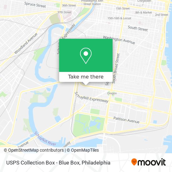 USPS Collection Box - Blue Box map