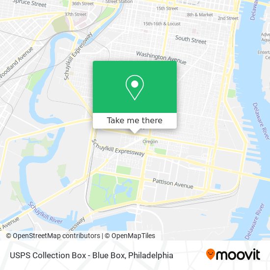 USPS Collection Box - Blue Box map