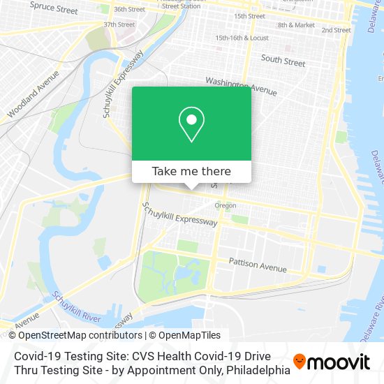 Covid-19 Testing Site: CVS Health Covid-19 Drive Thru Testing Site - by Appointment Only map