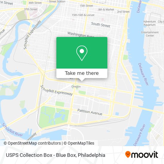 Mapa de USPS Collection Box - Blue Box