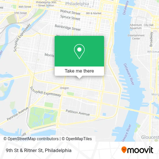 9th St & Ritner St map