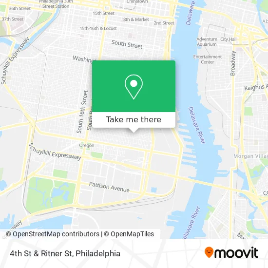 4th St & Ritner St map
