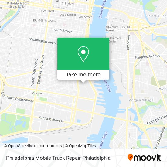 Mapa de Philadelphia Mobile Truck Repair