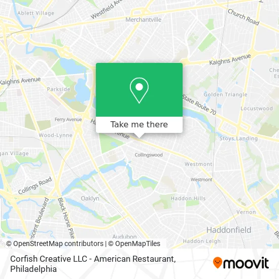 Corfish Creative LLC - American Restaurant map