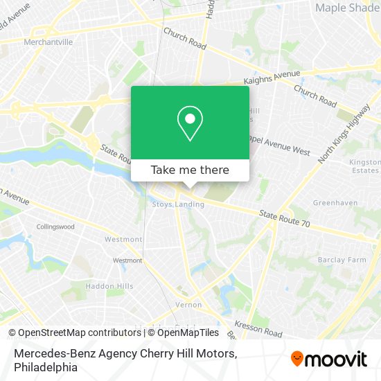 Mapa de Mercedes-Benz Agency Cherry Hill Motors