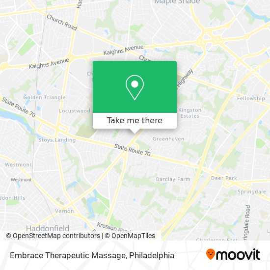 Embrace Therapeutic Massage map