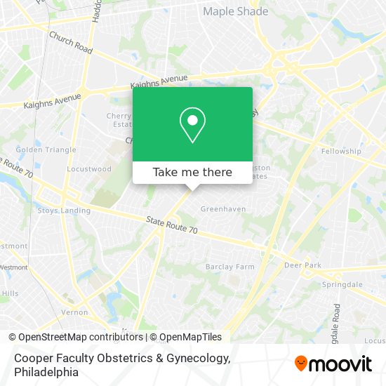 Cooper Faculty Obstetrics & Gynecology map