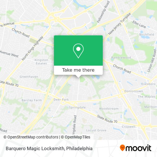 Barquero Magic Locksmith map