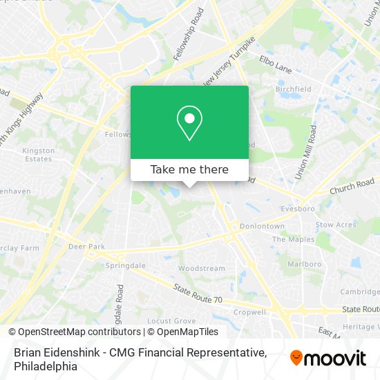 Brian Eidenshink - CMG Financial Representative map