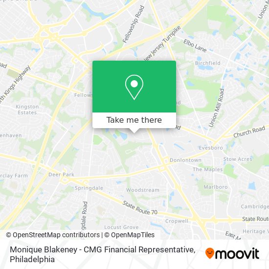 Mapa de Monique Blakeney - CMG Financial Representative