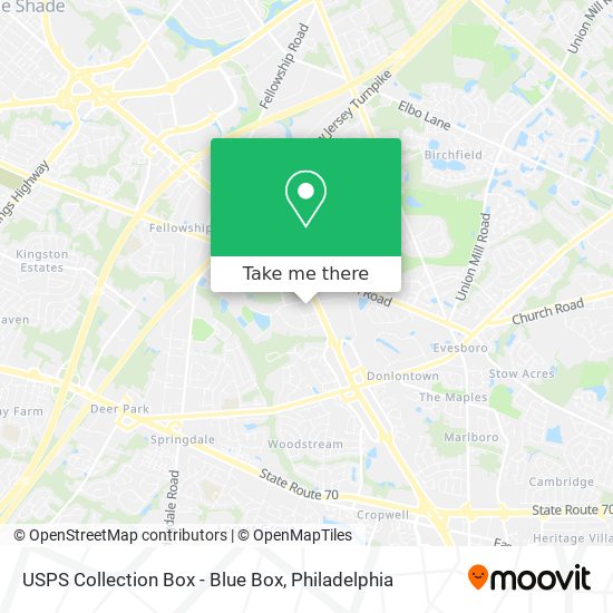 USPS Collection Box - Blue Box map