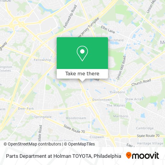 Parts Department at Holman TOYOTA map