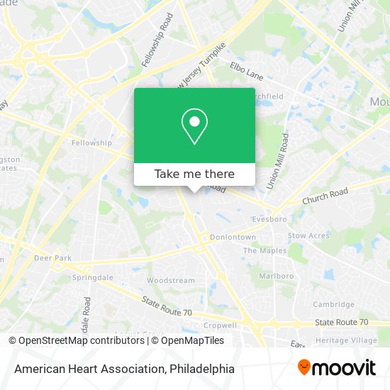 American Heart Association map