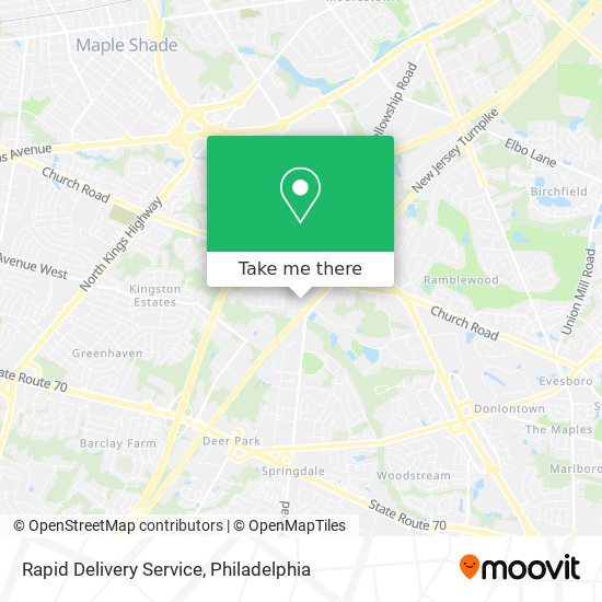 Rapid Delivery Service map