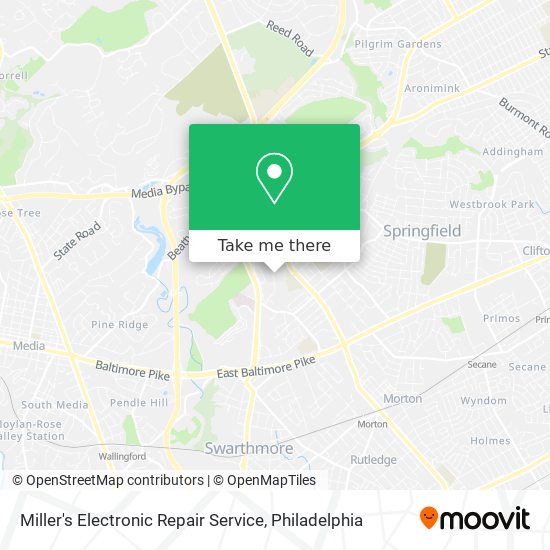 Miller's Electronic Repair Service map