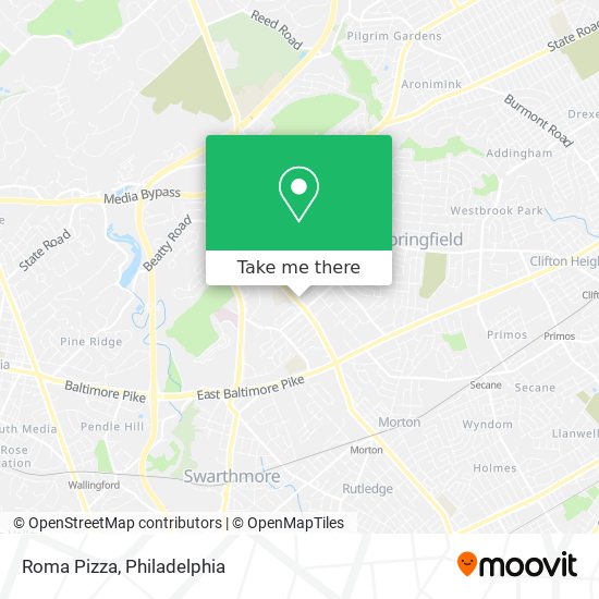 Roma Pizza map