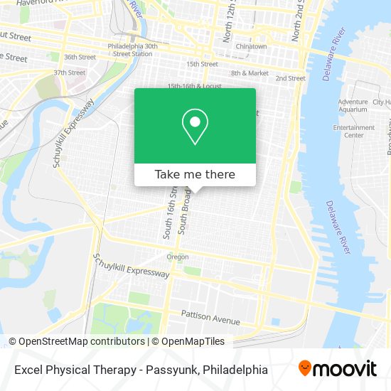 Excel Physical Therapy - Passyunk map