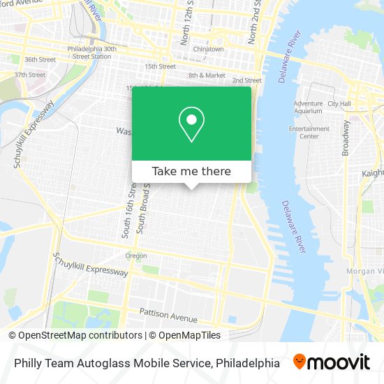 Philly Team Autoglass Mobile Service map