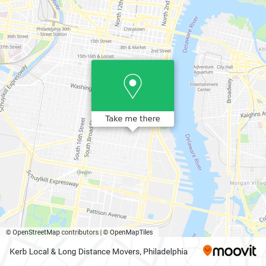 Kerb Local & Long Distance Movers map