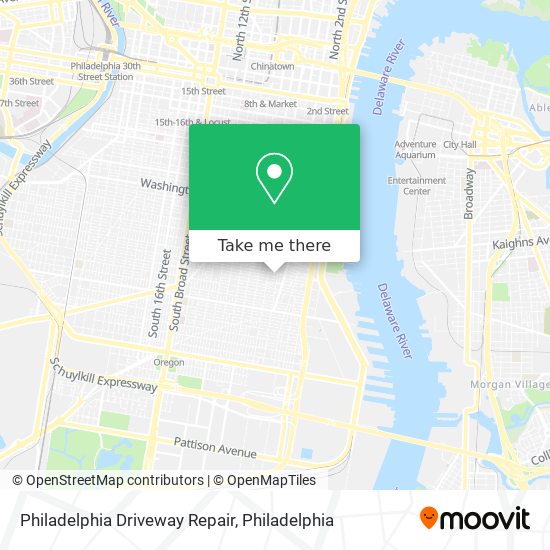 Philadelphia Driveway Repair map