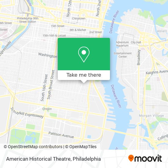 American Historical Theatre map