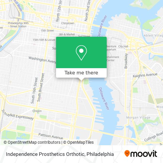 Independence Prosthetics Orthotic map