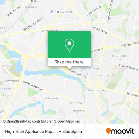 Mapa de High Tech Appliance Repair