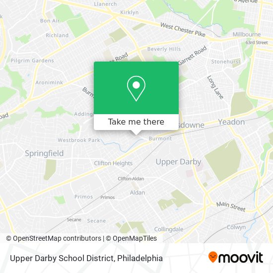 Upper Darby School District map