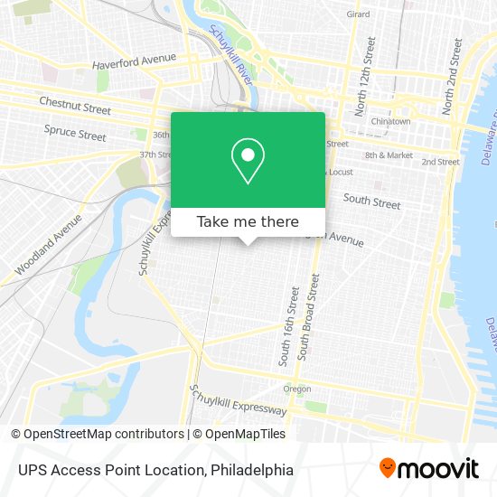 UPS Access Point Location map