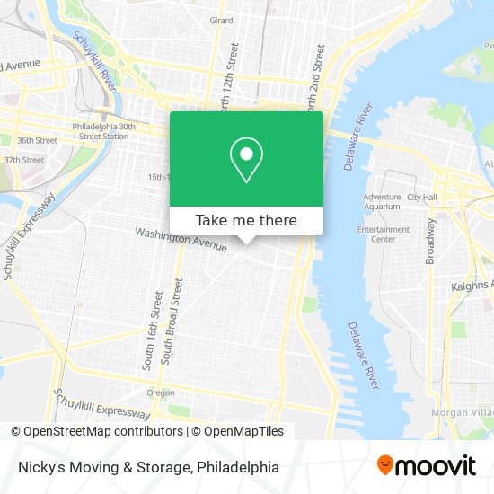 Nicky's Moving & Storage map