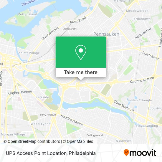 UPS Access Point Location map