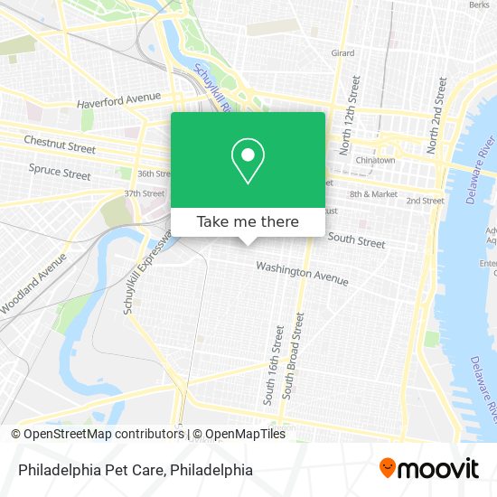 Mapa de Philadelphia Pet Care