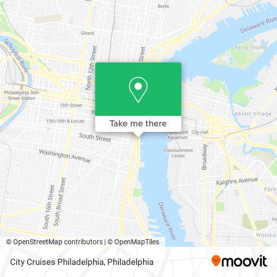 City Cruises Philadelphia map