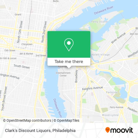 Clark's Discount Liquors map