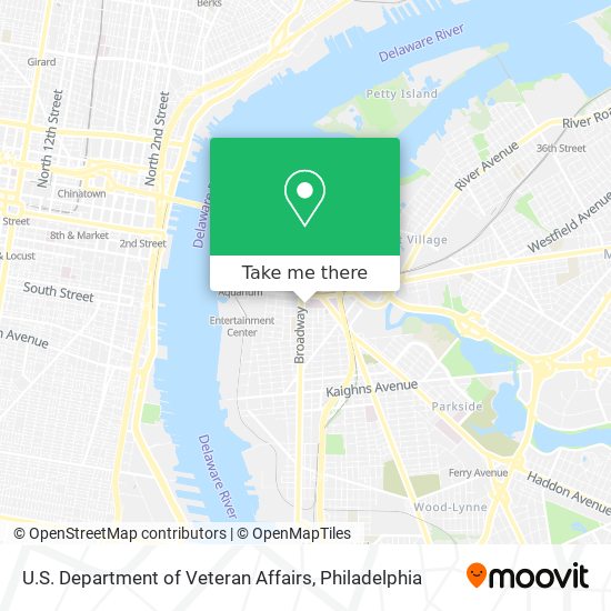 U.S. Department of Veteran Affairs map