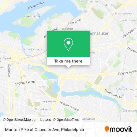 Marlton Pike at Chandler Ave map