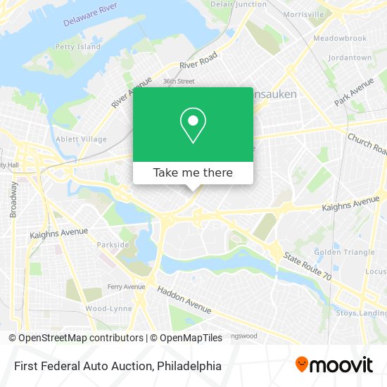 First Federal Auto Auction map