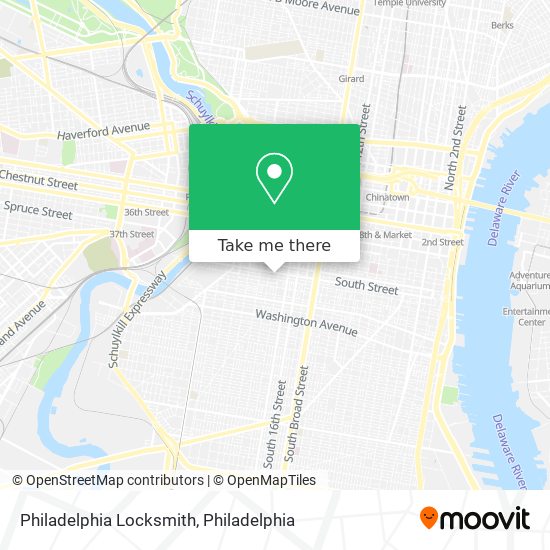 Mapa de Philadelphia Locksmith