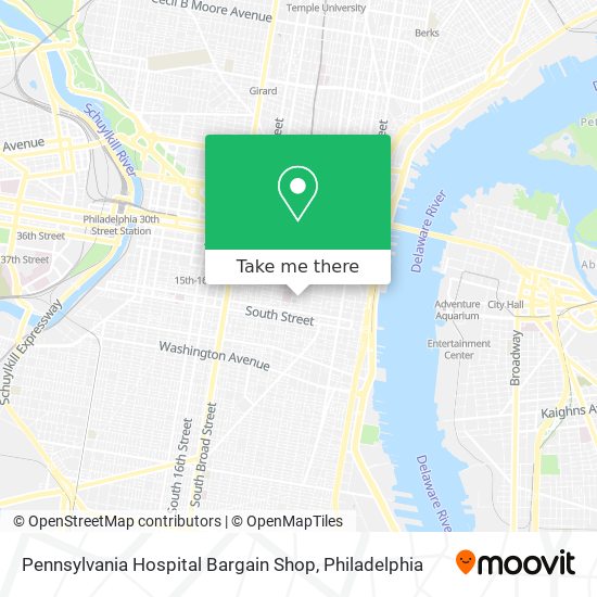 Pennsylvania Hospital Bargain Shop map