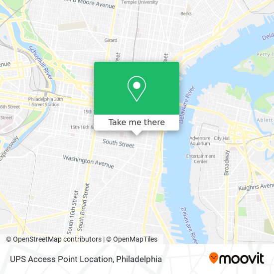 UPS Access Point Location map