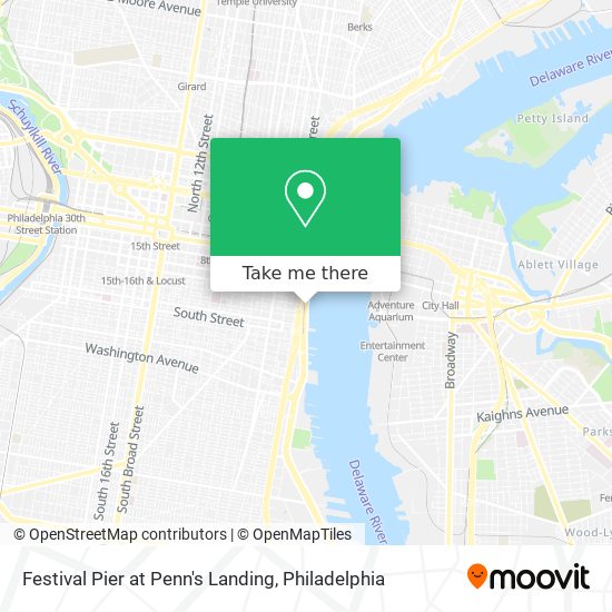 Festival Pier at Penn's Landing map