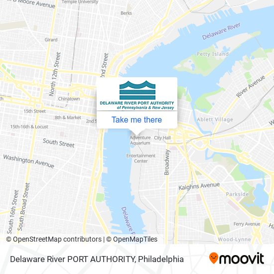 Delaware River PORT AUTHORITY map