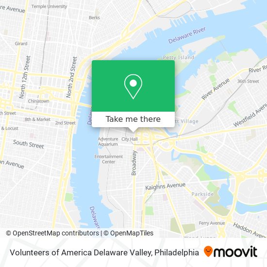 Volunteers of America Delaware Valley map